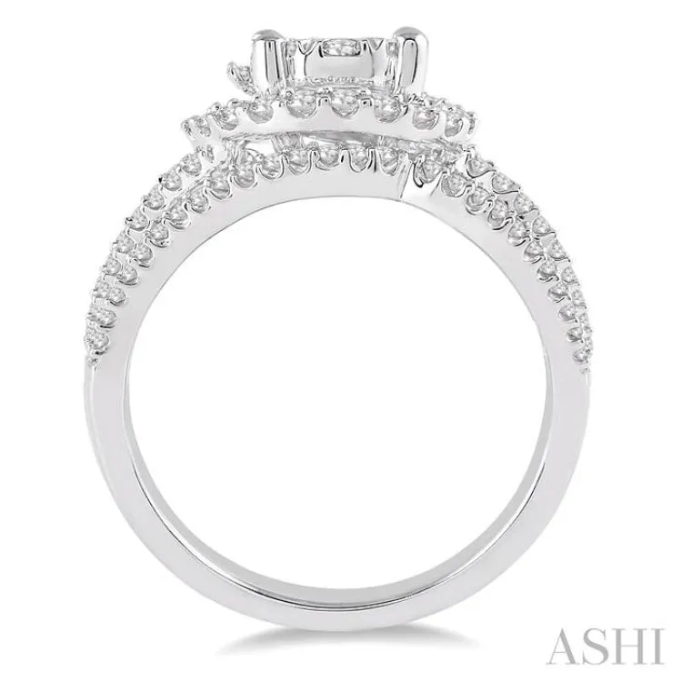 1 Ctw Diamond Lovebright Ring in 14K White Gold