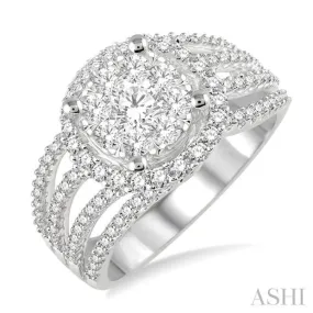 1 Ctw Diamond Lovebright Ring in 14K White Gold