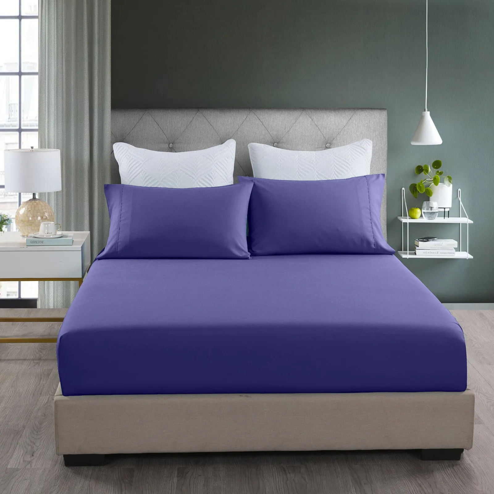 2000TC Bamboo Cooling 3pc Queen Sheet Set - Royal Blue