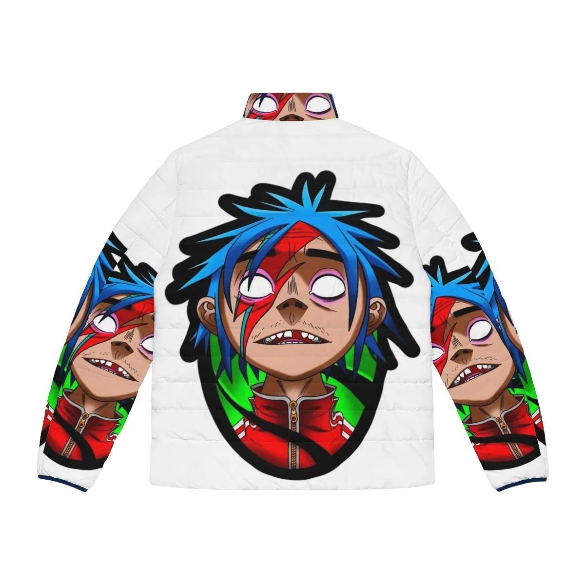 2D Puffer Jacket - Stylish Gorillaz & David Bowie-Inspired Outerwear