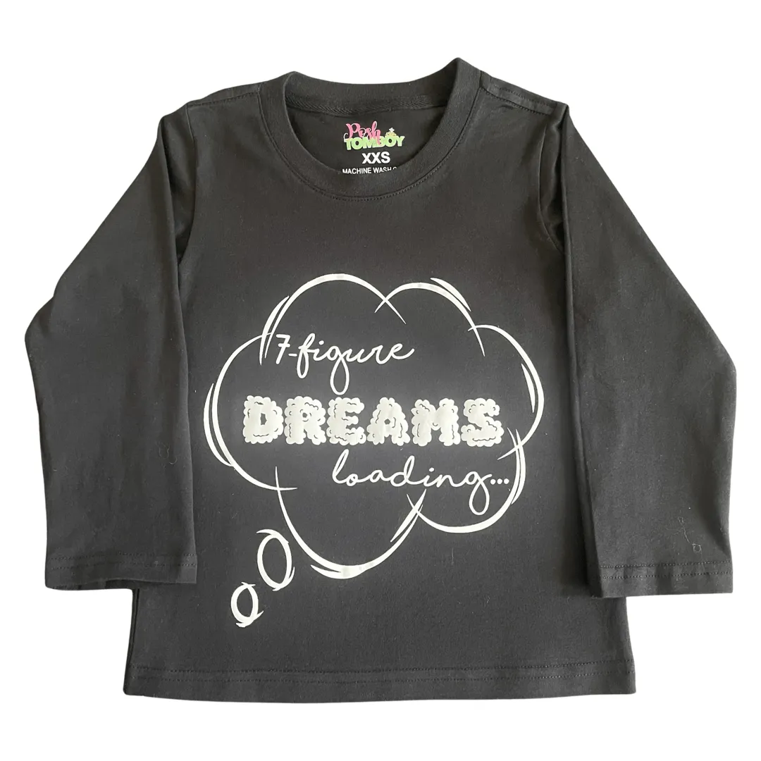 7-figure Dreams Loading Black Statement T-shirt