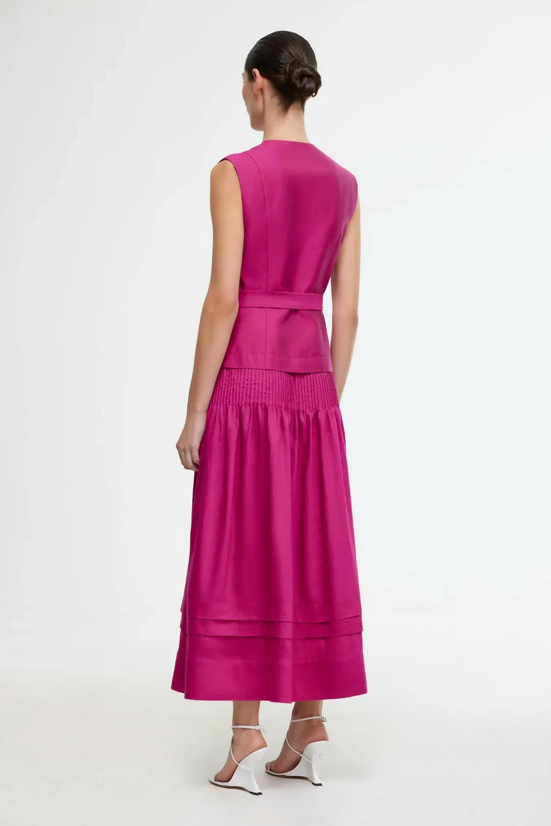 Acler Delaware Midi Dress Pink Size 10