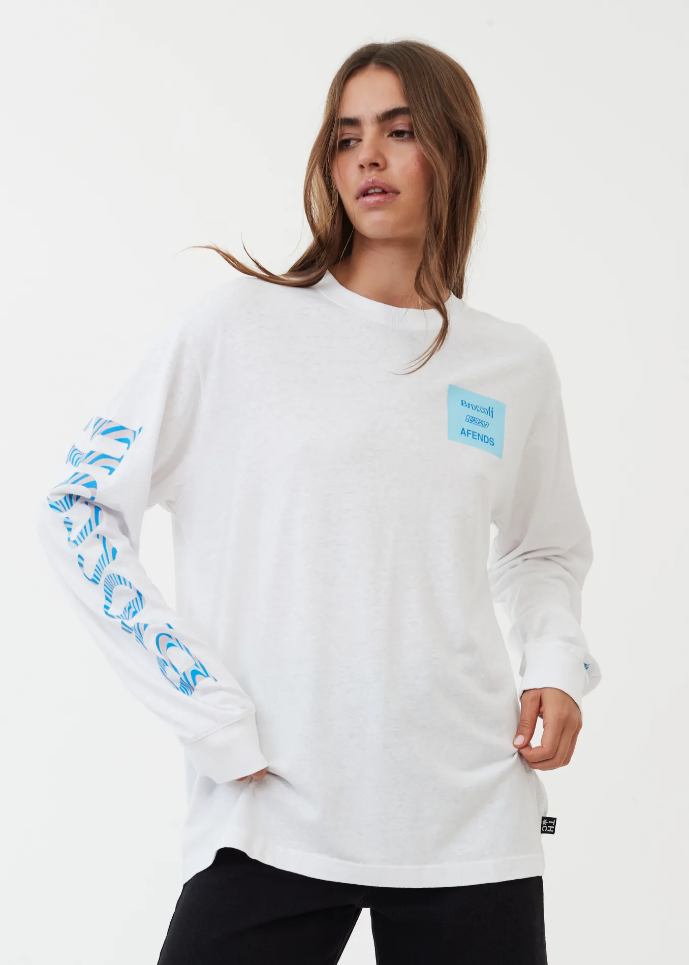 AFENDS Unisex Broccoli - Unisex Long Sleeve T-Shirt - White