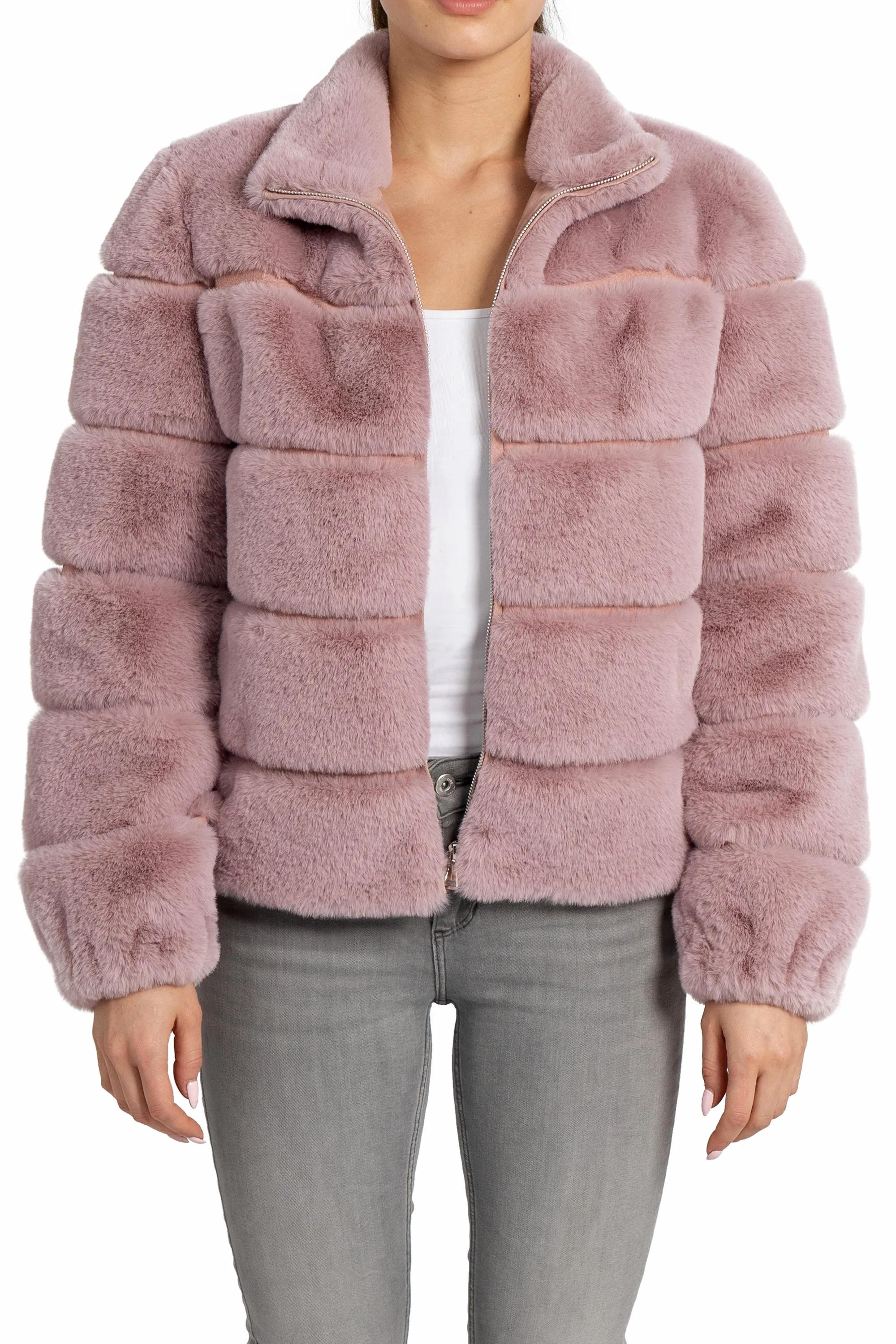 Alex Panel Faux Fur Jacket