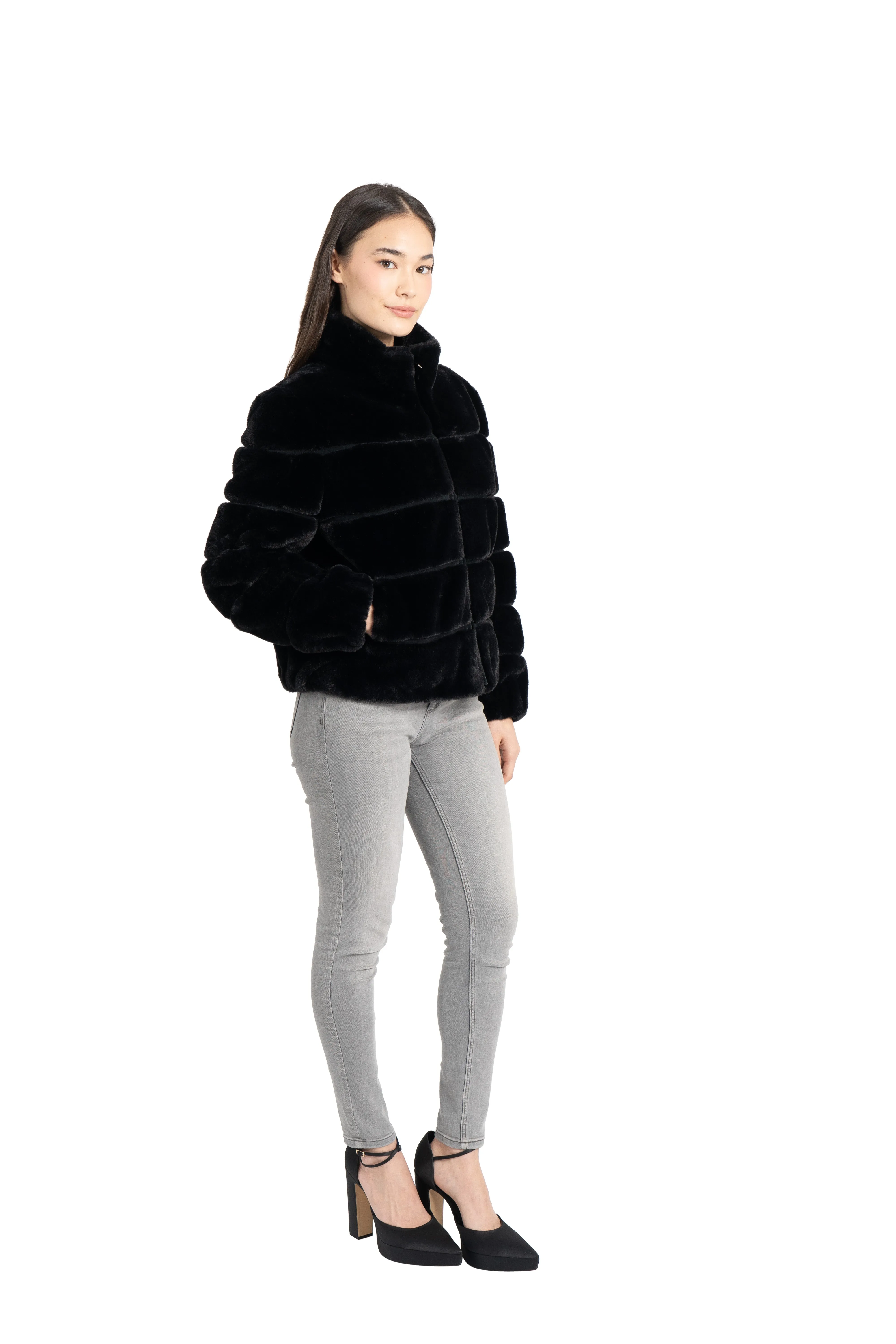 Alex Panel Faux Fur Jacket