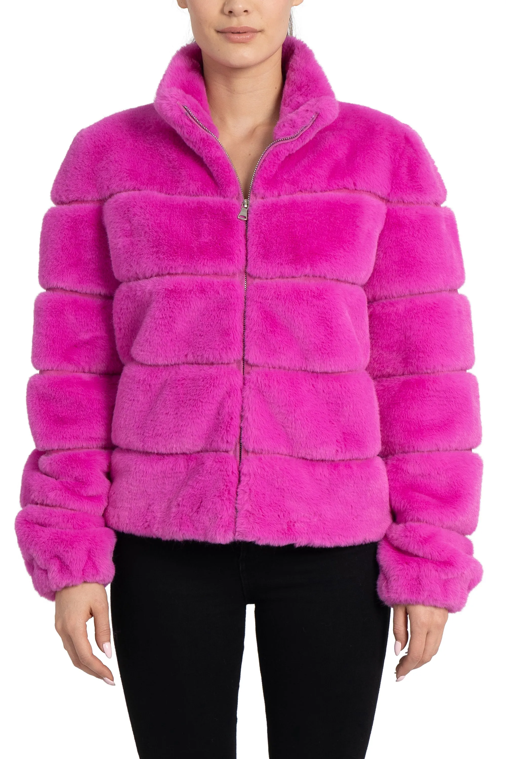 Alex Panel Faux Fur Jacket