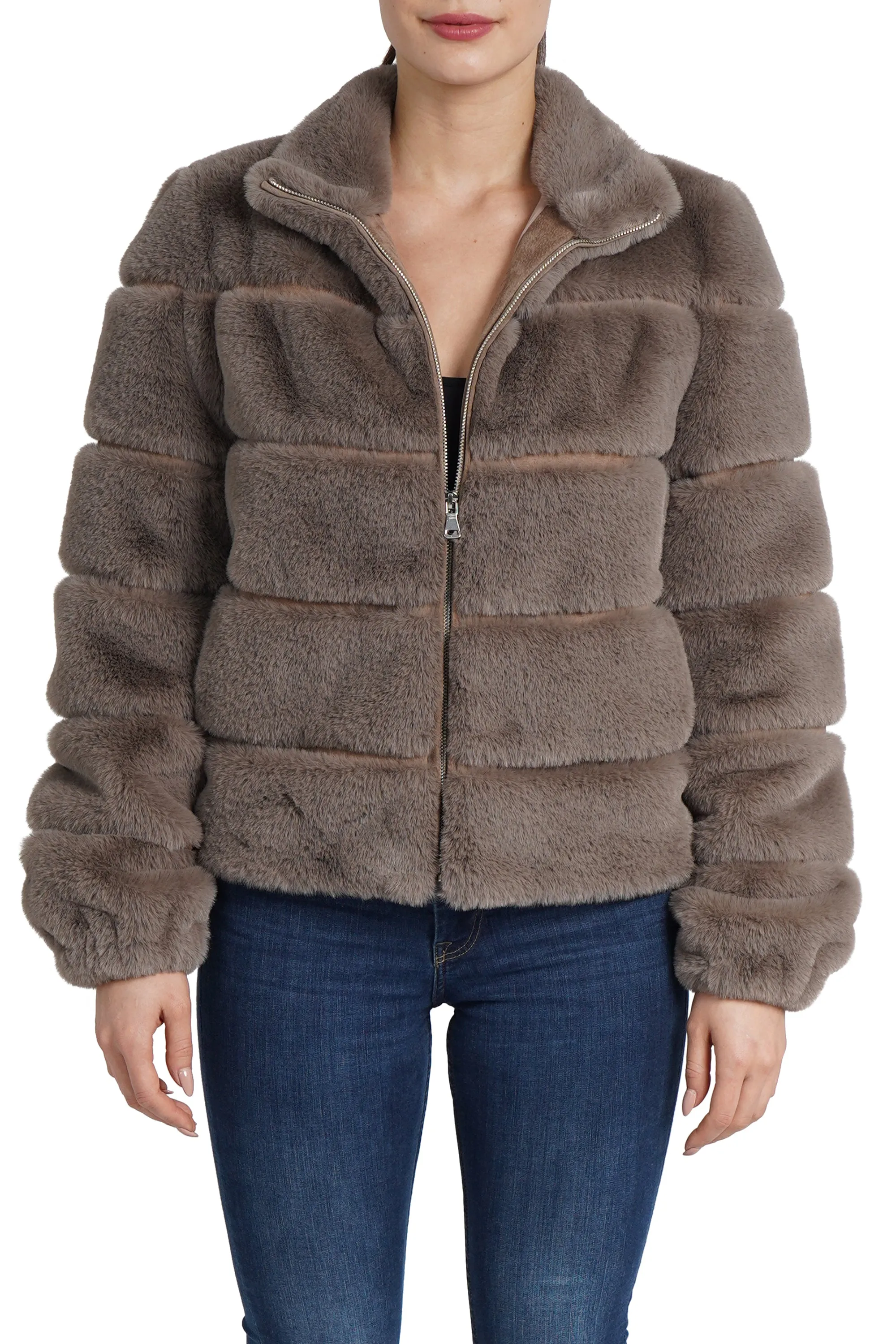 Alex Panel Faux Fur Jacket