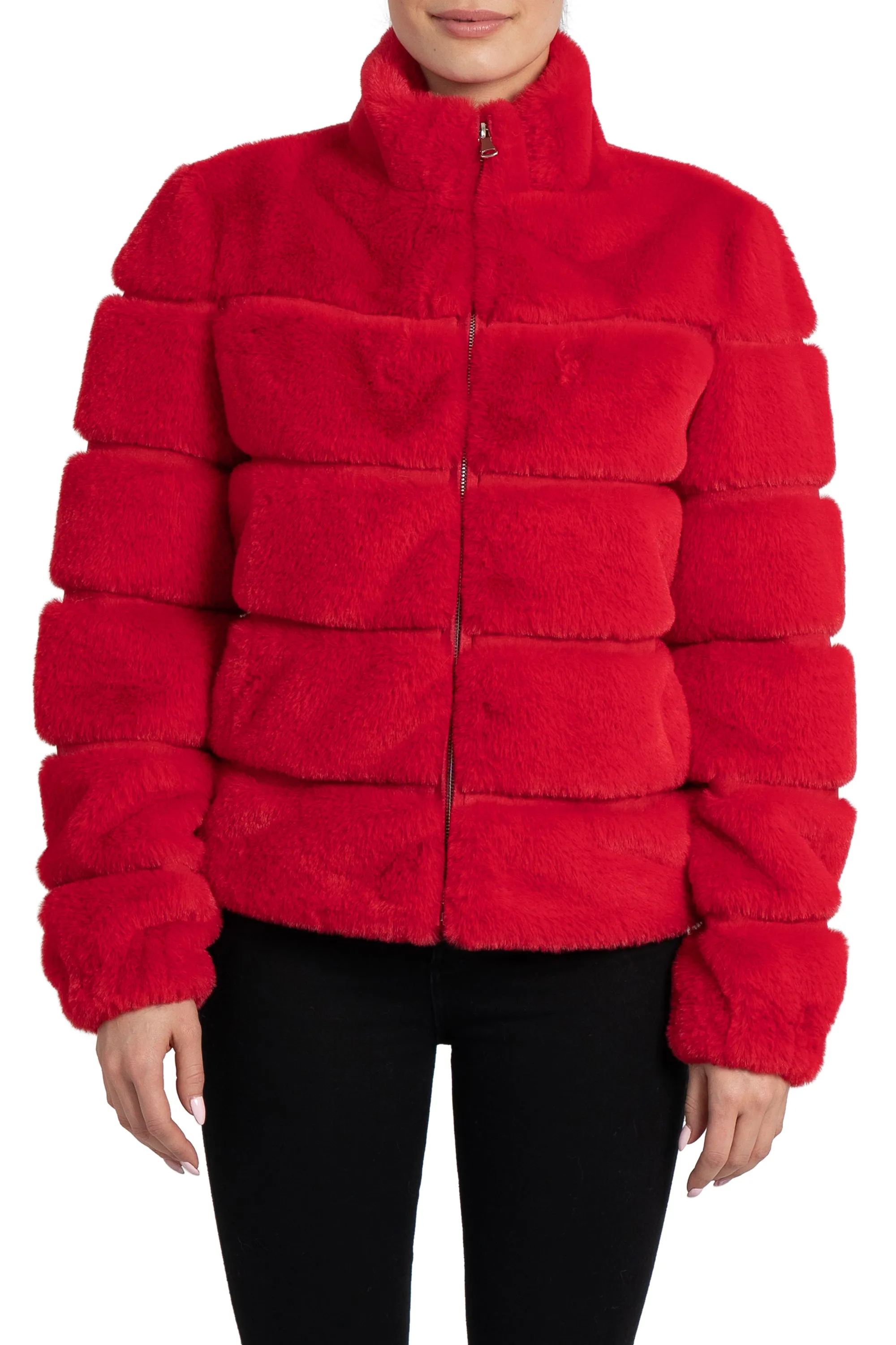 Alex Panel Faux Fur Jacket