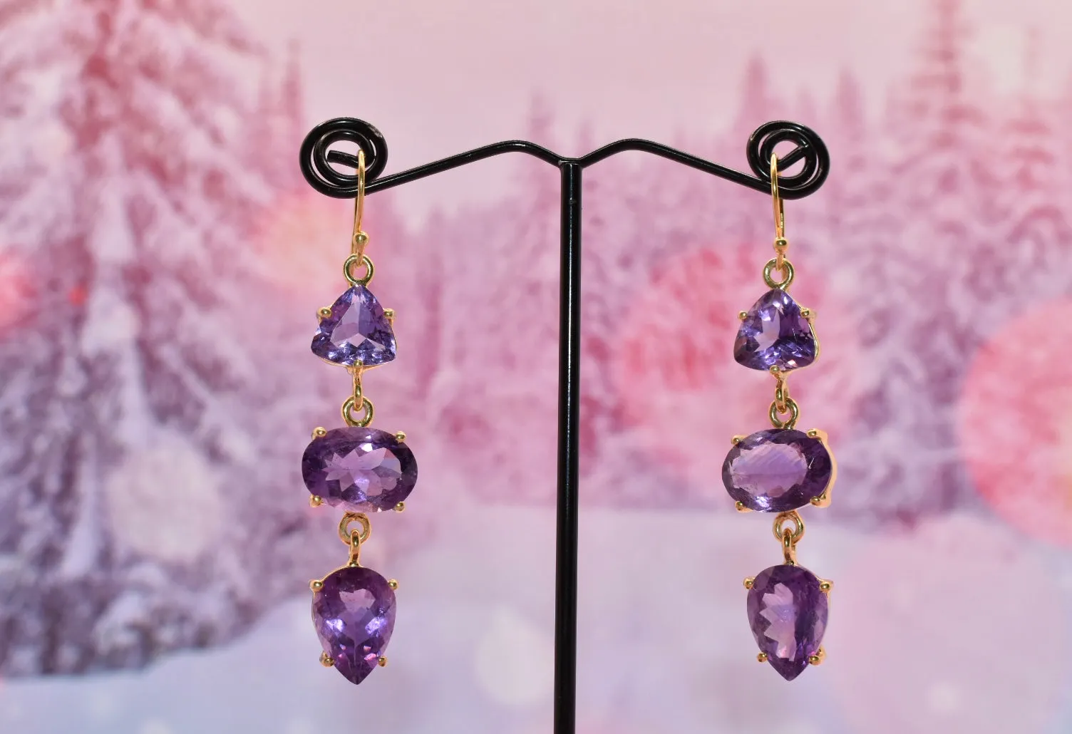 Amethyst Statement EArrings