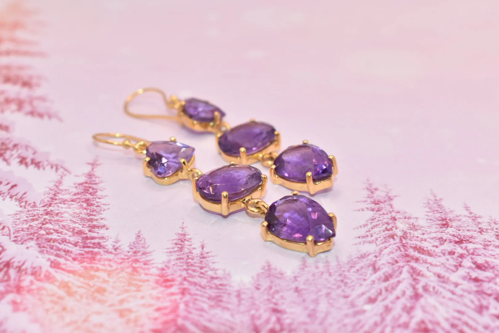 Amethyst Statement EArrings