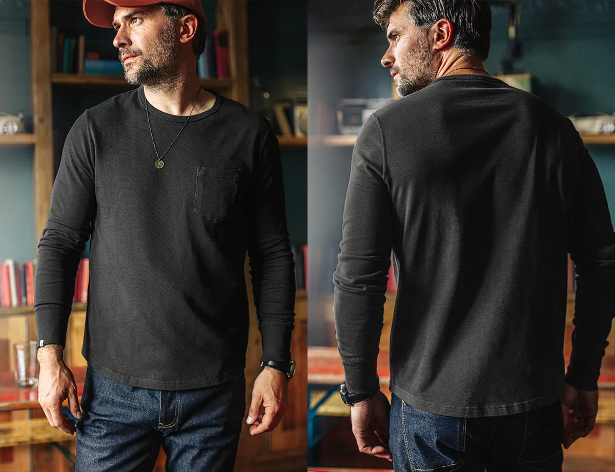 &SONS Boxer Pocket Long Sleeve T-Shirt Pirate Black