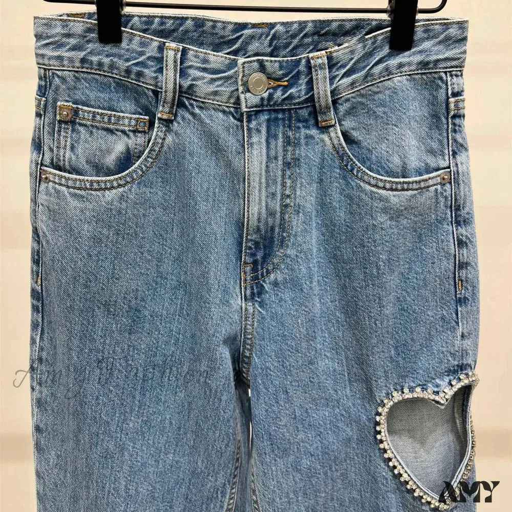 Amy Fashion - 2024 Women's Ripped Vintage Casual Streetwear High Waist New Fashion Woman Jean