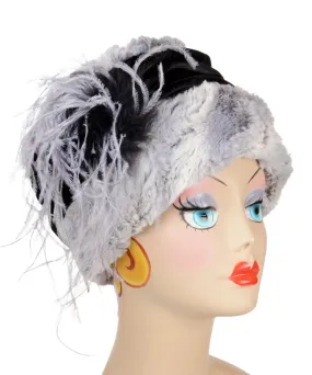 Ana Cloche Hat Style - Luxury Faux Fur in Winter River