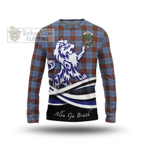 Anderson Modern Tartan Long Sleeve T-Shirt with Alba Gu Brath Regal Lion Emblem