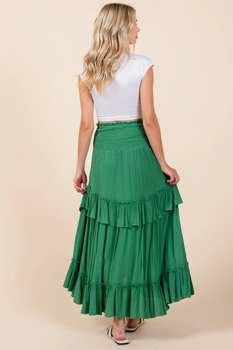 Asymetrical Ruffle Hem Convertible Skirt Dress