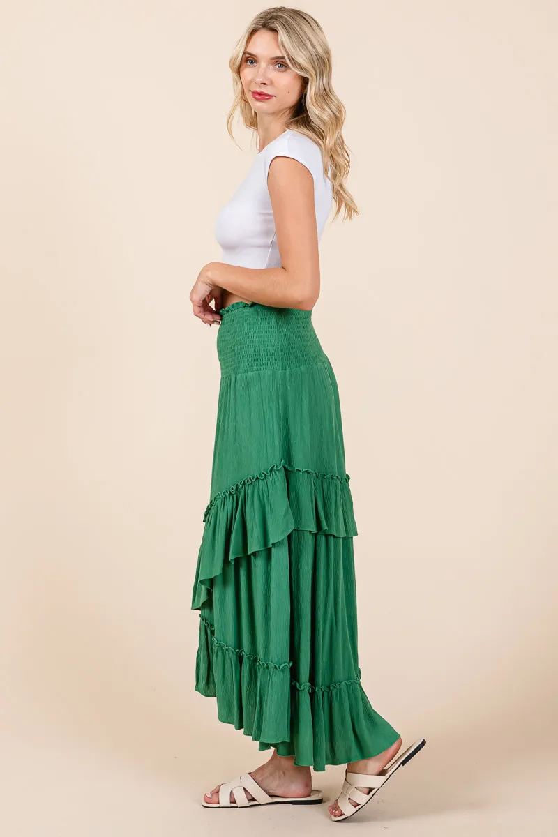 Asymetrical Ruffle Hem Convertible Skirt Dress