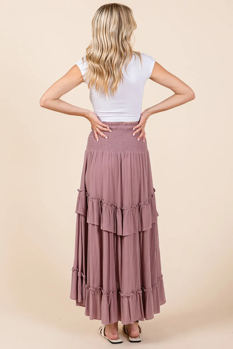 Asymetrical Ruffle Hem Convertible Skirt Dress