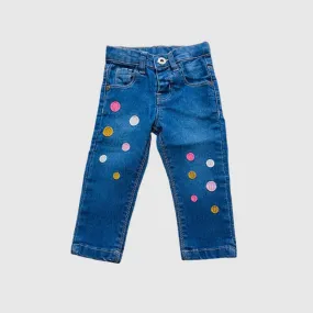 Baby Girls Denim Jeans Embroidered ( 1.5 - 2 Years )