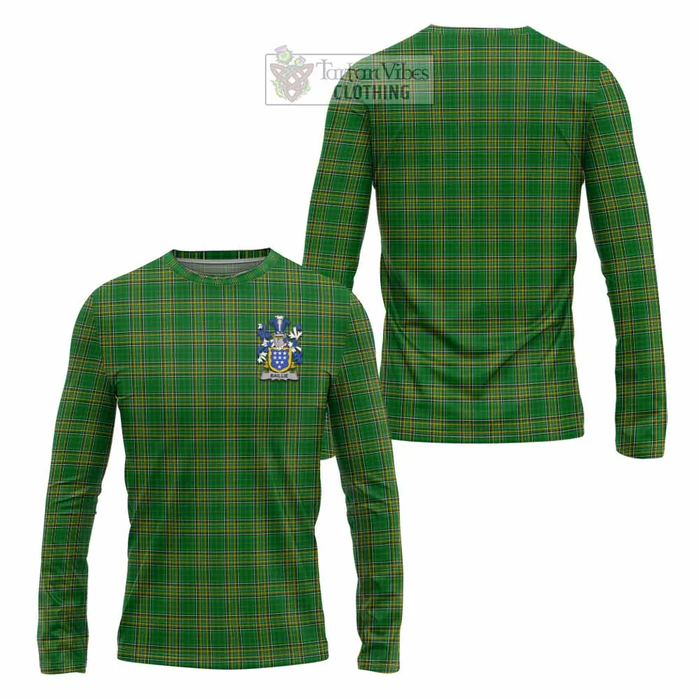 Baillie Irish Clan Tartan Long Sleeve T-Shirt with Coat of Arms