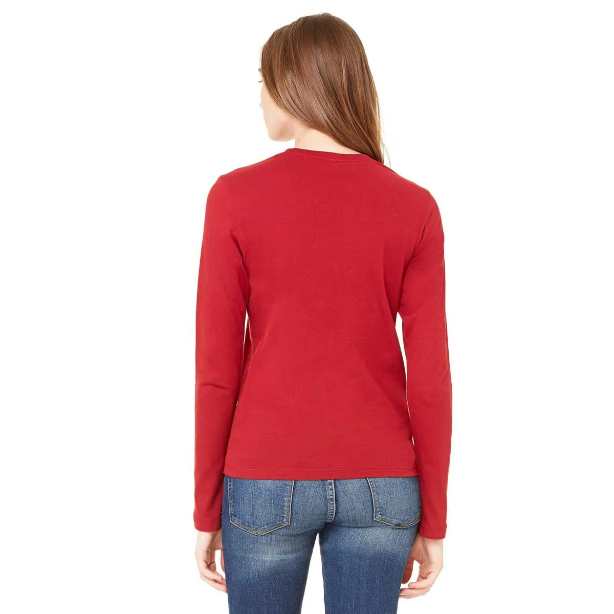 Bella   Canvas Women's Cardinal Jersey Long-Sleeve T-Shirt