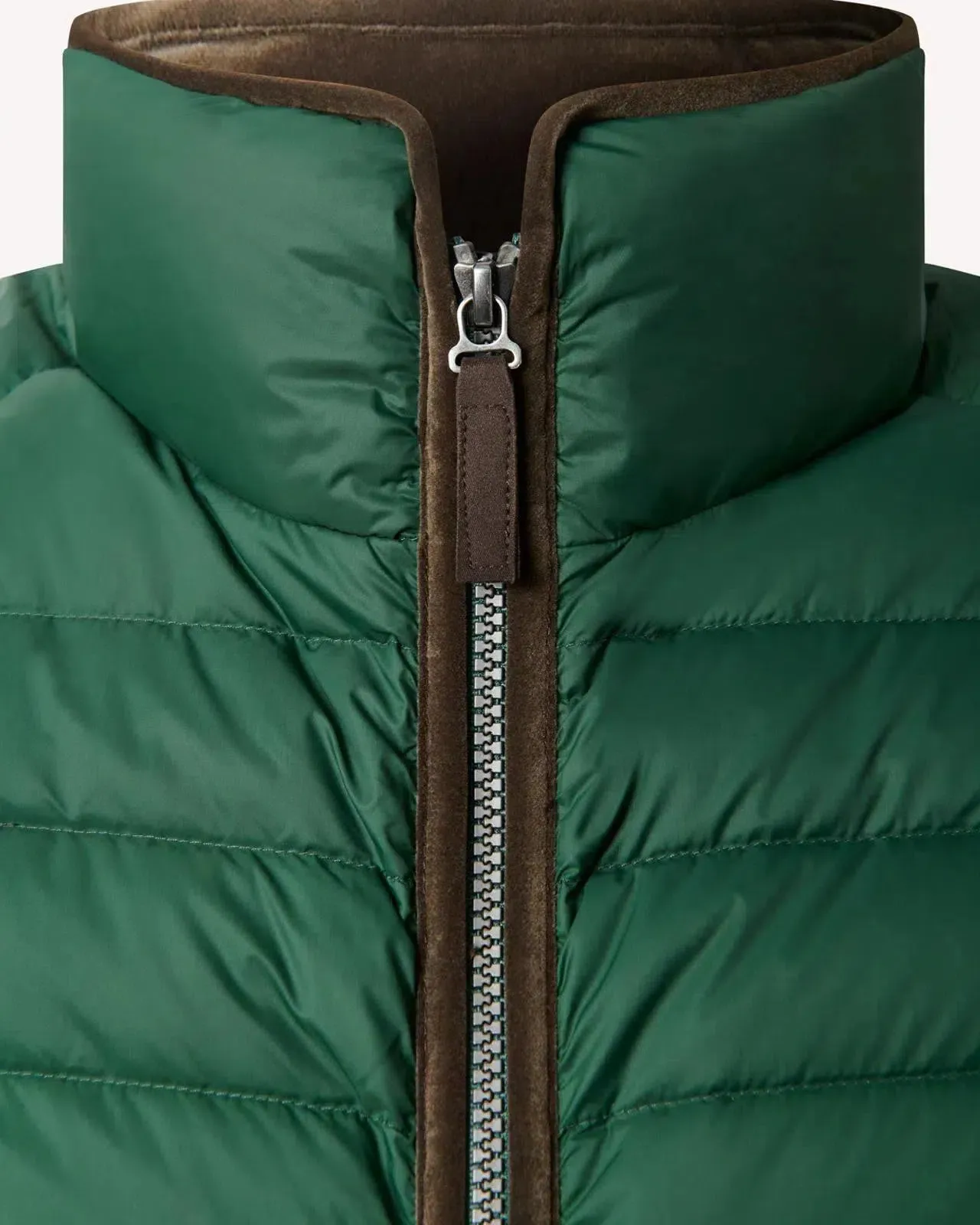 Bernard Weatherill Contrast Trim Quilted Gilet Thyme Green