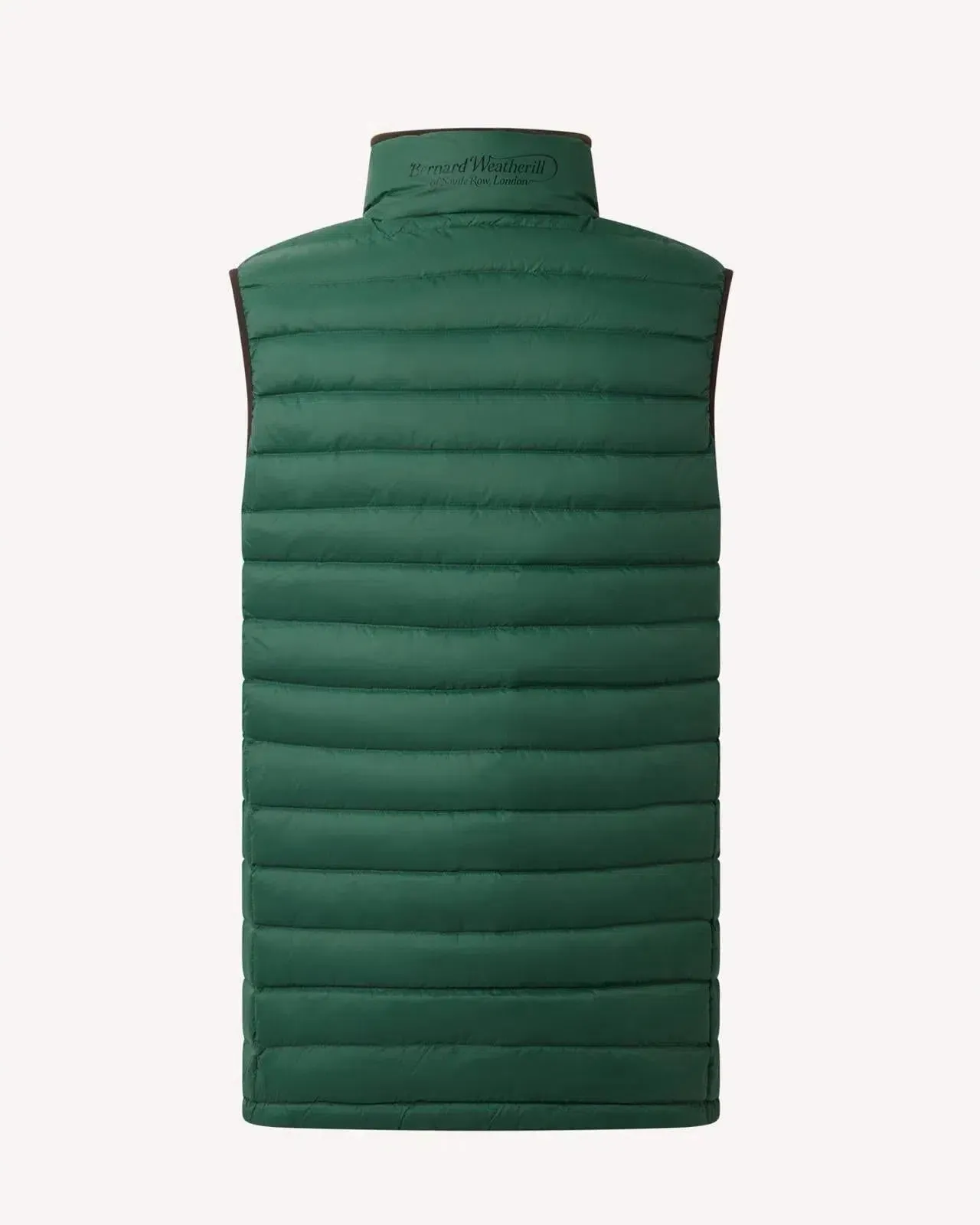 Bernard Weatherill Contrast Trim Quilted Gilet Thyme Green