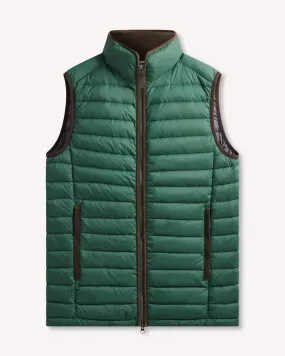 Bernard Weatherill Contrast Trim Quilted Gilet Thyme Green