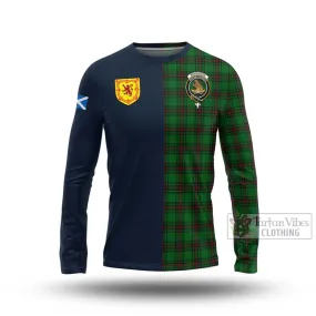 Beveridge Tartan Long Sleeve T-Shirt Alba with Scottish Lion Royal Arm Half Style