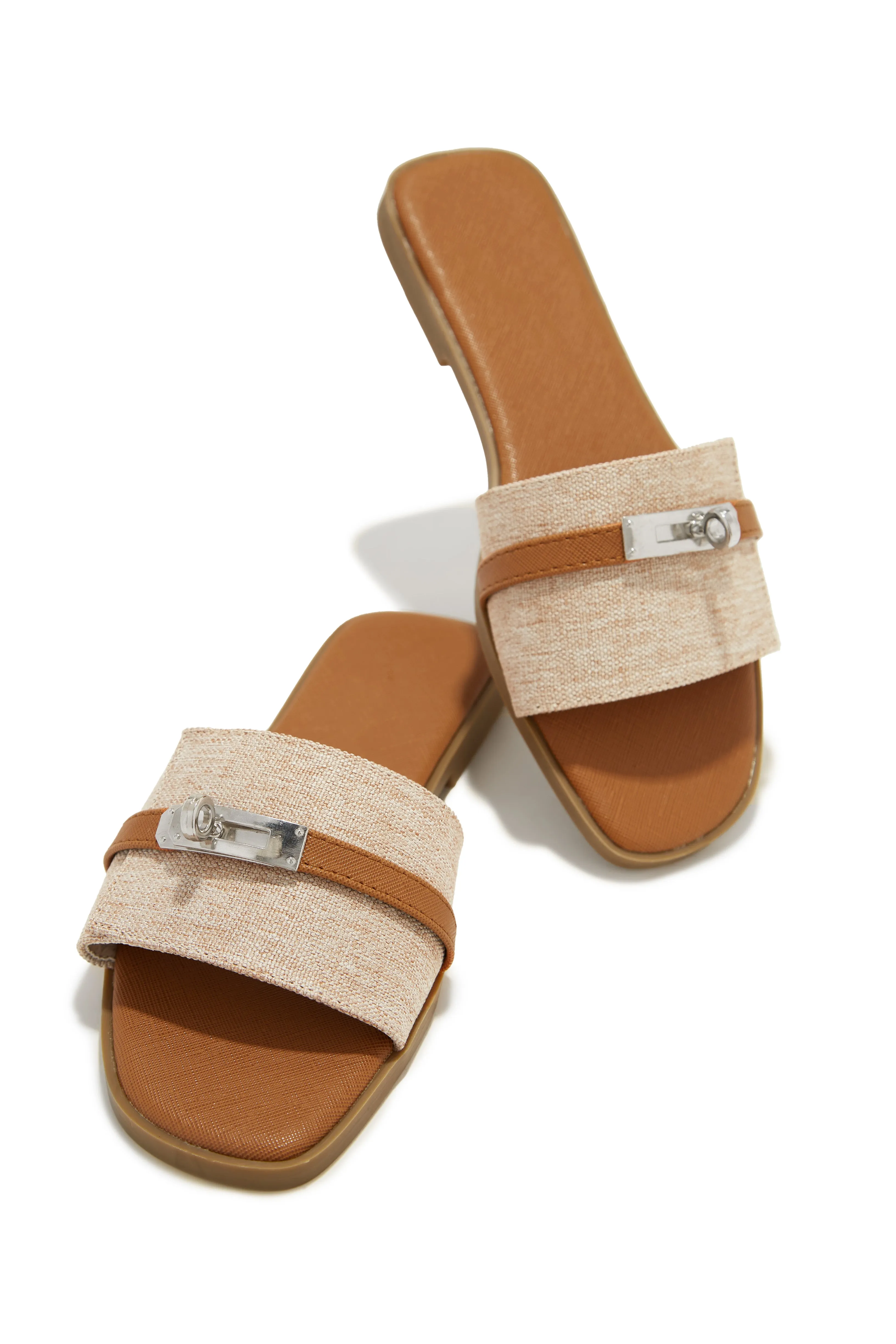 Bianca Slip On Sandals - Tan