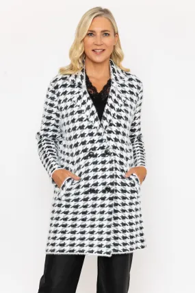 Black & White Houndstooth Coatigan