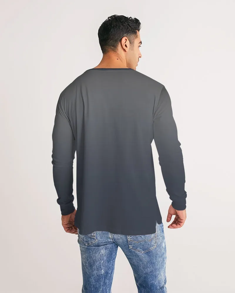 Blue Latte Geometric Fade Men's Long Sleeve T Shirt