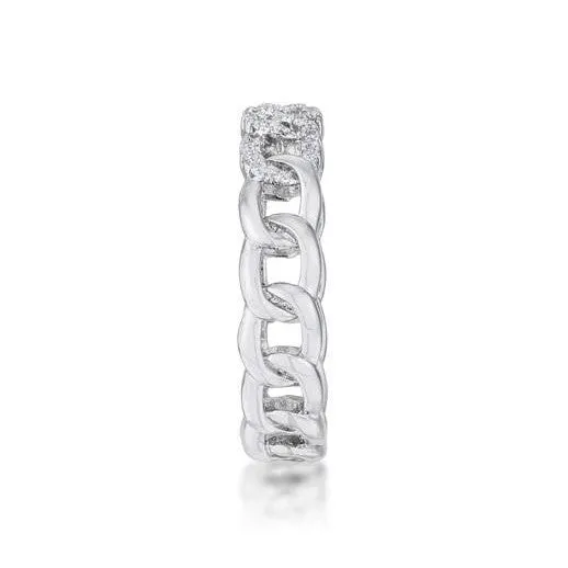 Bridget Interlocking Chain Design CZ Ring