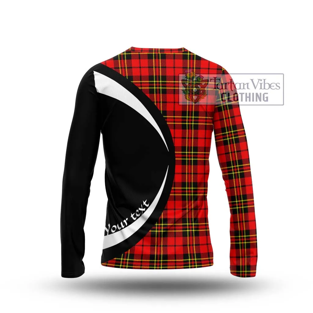 Brodie Modern Tartan Long Sleeve T-Shirt with Family Crest Circle Style