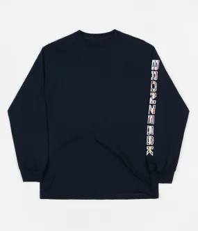 Bronze 56K Shoulder Lean Long Sleeve T-Shirt - Navy