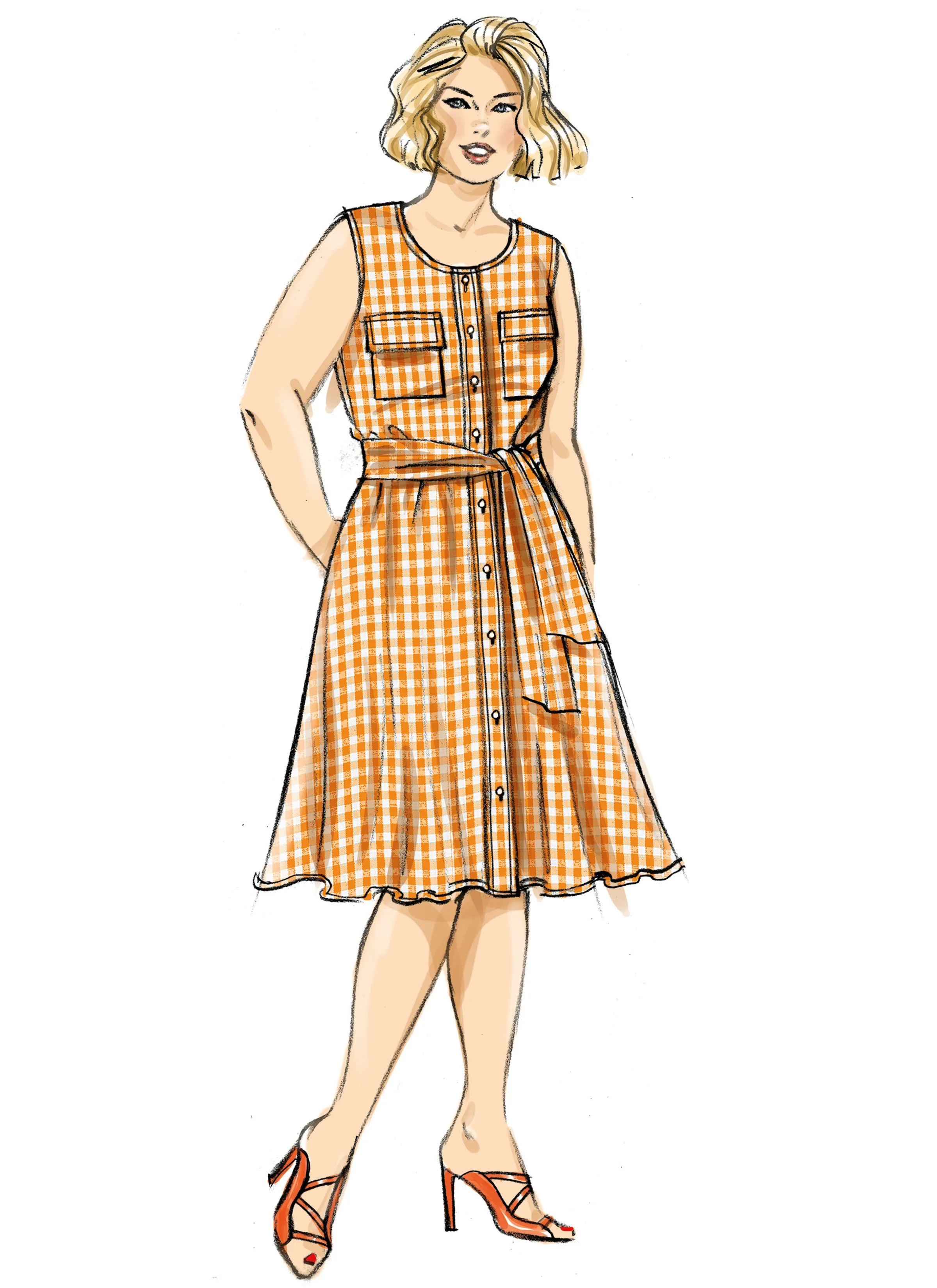 Butterick Pattern B6891 Women's Dress, Jumpsuit and Sash