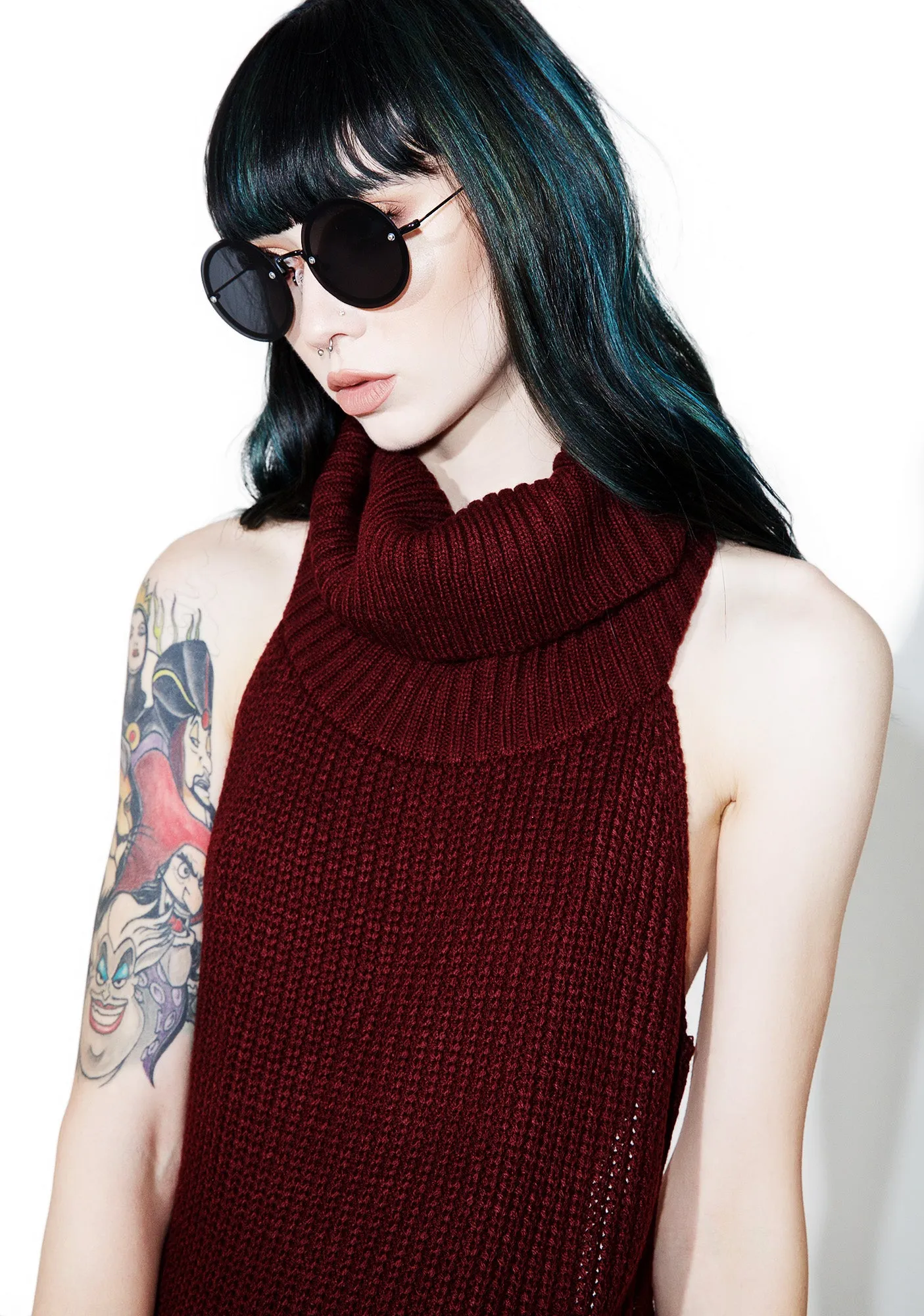 Cabernet Sleeveless Turtleneck