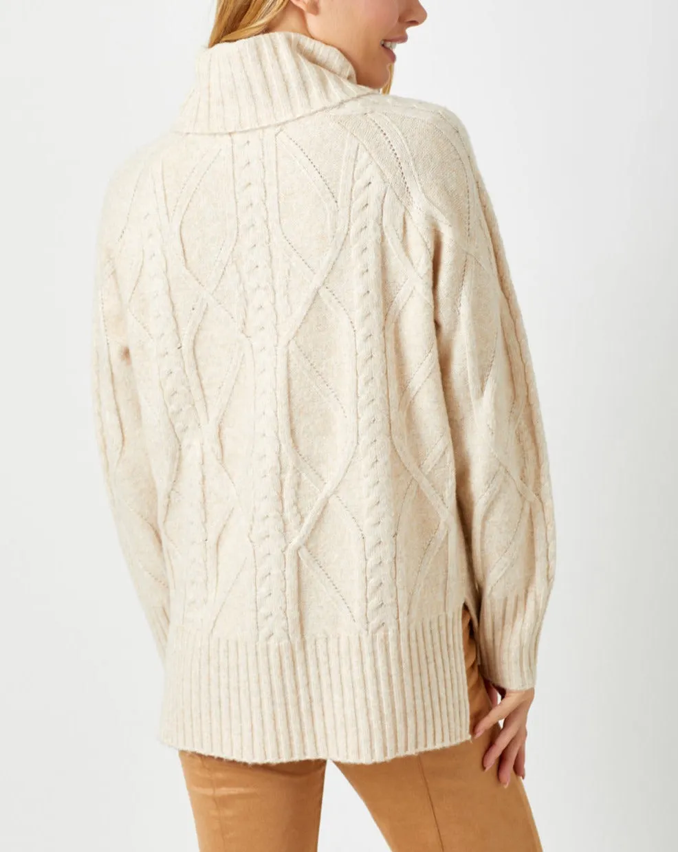 Cable Knit Turtle Neck Sweater