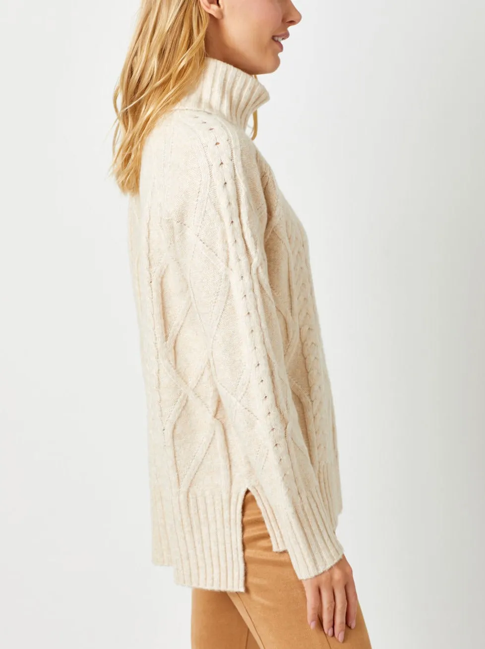 Cable Knit Turtle Neck Sweater