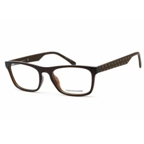 Calvin Klein Jeans Men's Eyeglasses - Crystal Dark Brown Rectangular | CKJ20517 201