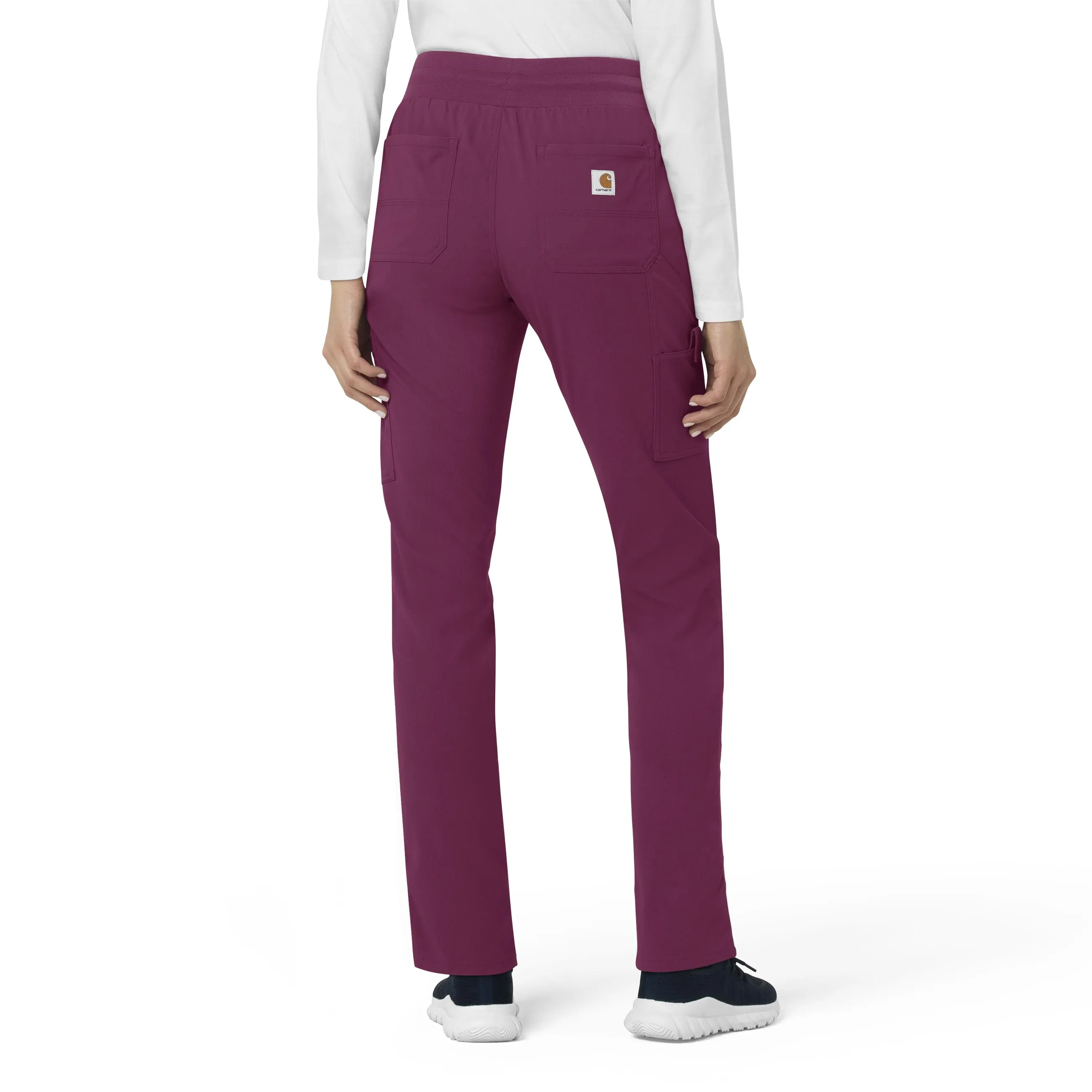 Carhartt Rugged Flex Peak Women's Slim Leg Scrub Pant - Wine