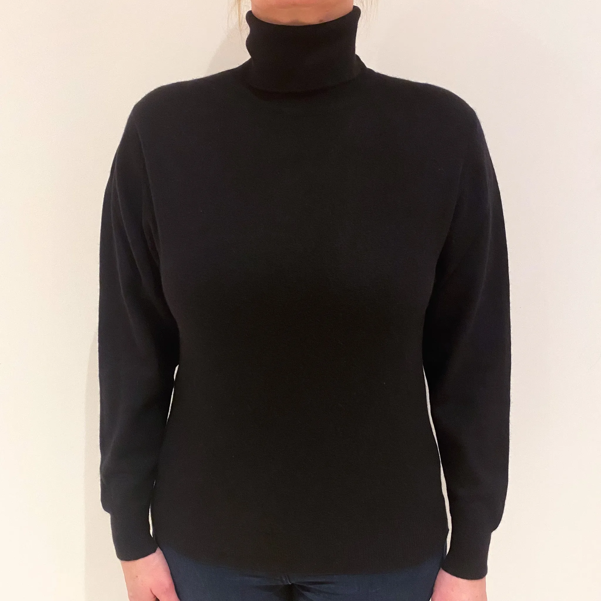 Cashmere Polo Neck Jumper Large