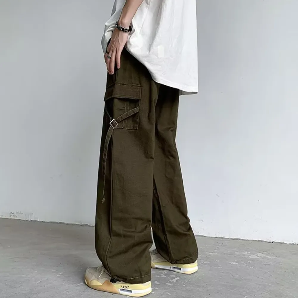 Casual Stright Plain Cargo Pants