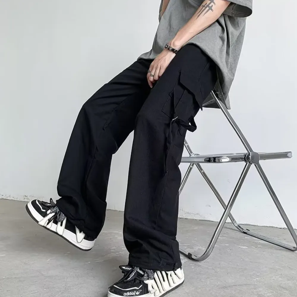 Casual Stright Plain Cargo Pants