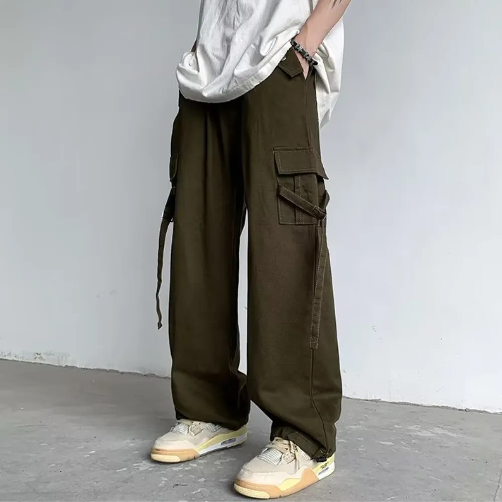 Casual Stright Plain Cargo Pants