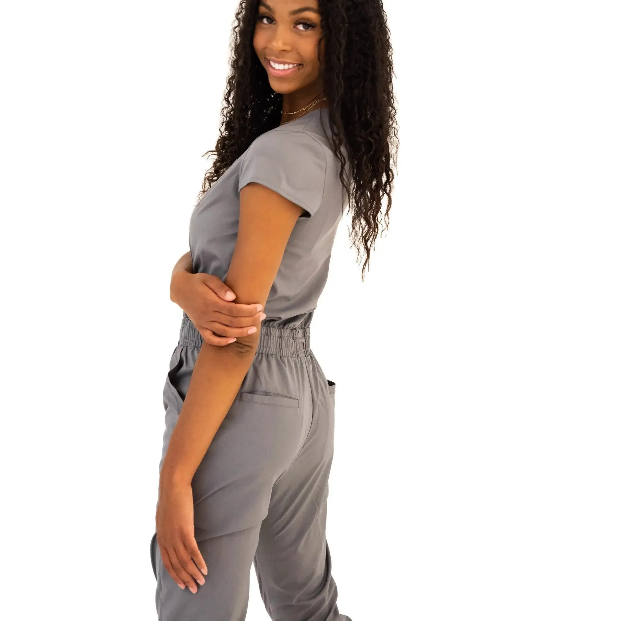 Cement Unity Elegant Jumpsuit with Functional Pockets for Women