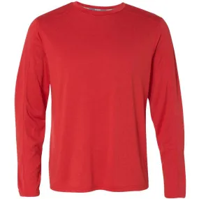 Champion Men's Scarlet Heather Vapor 4-Ounce Long-Sleeve T-Shirt