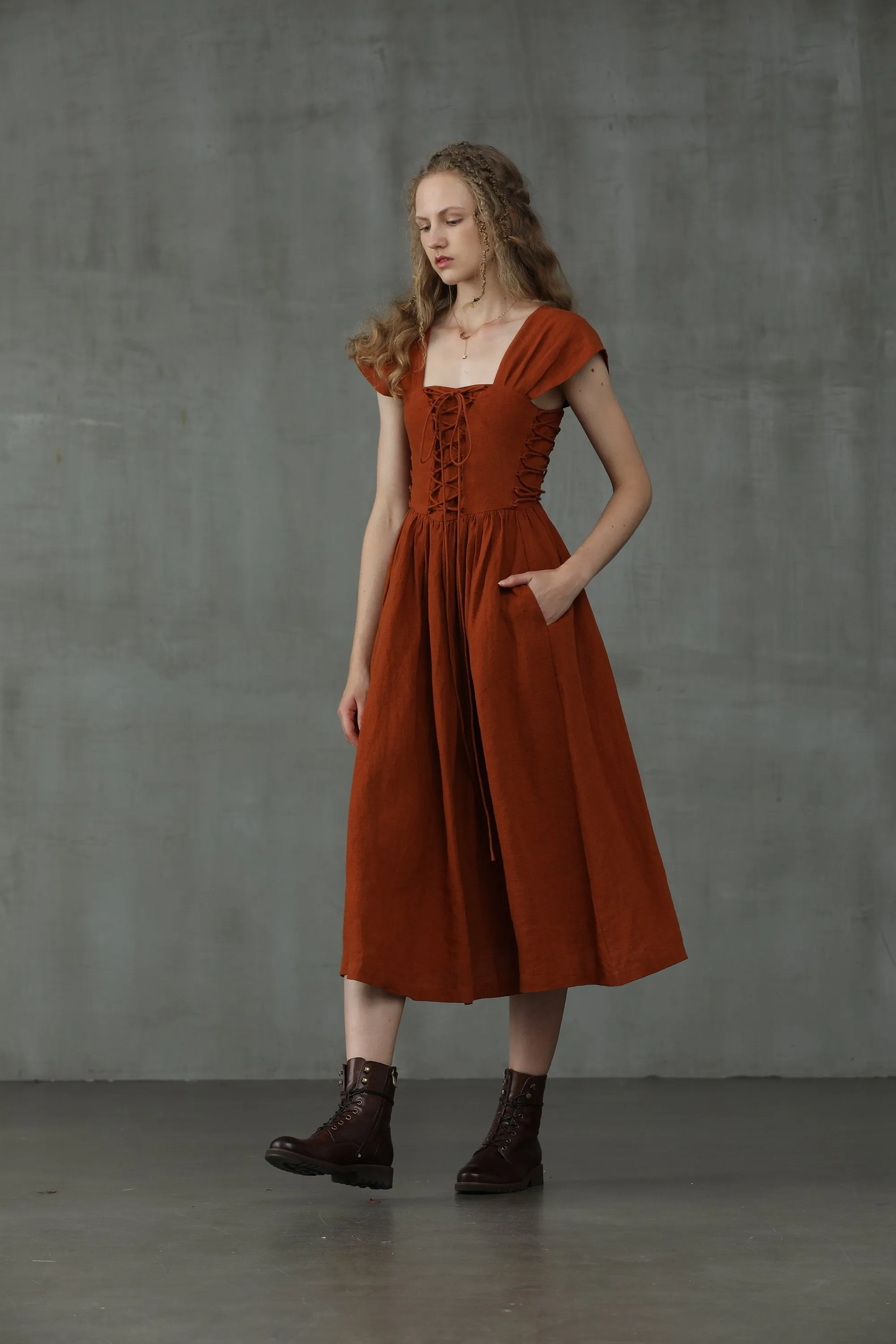 Christmas Glory 33 | Front Lace-up Dress