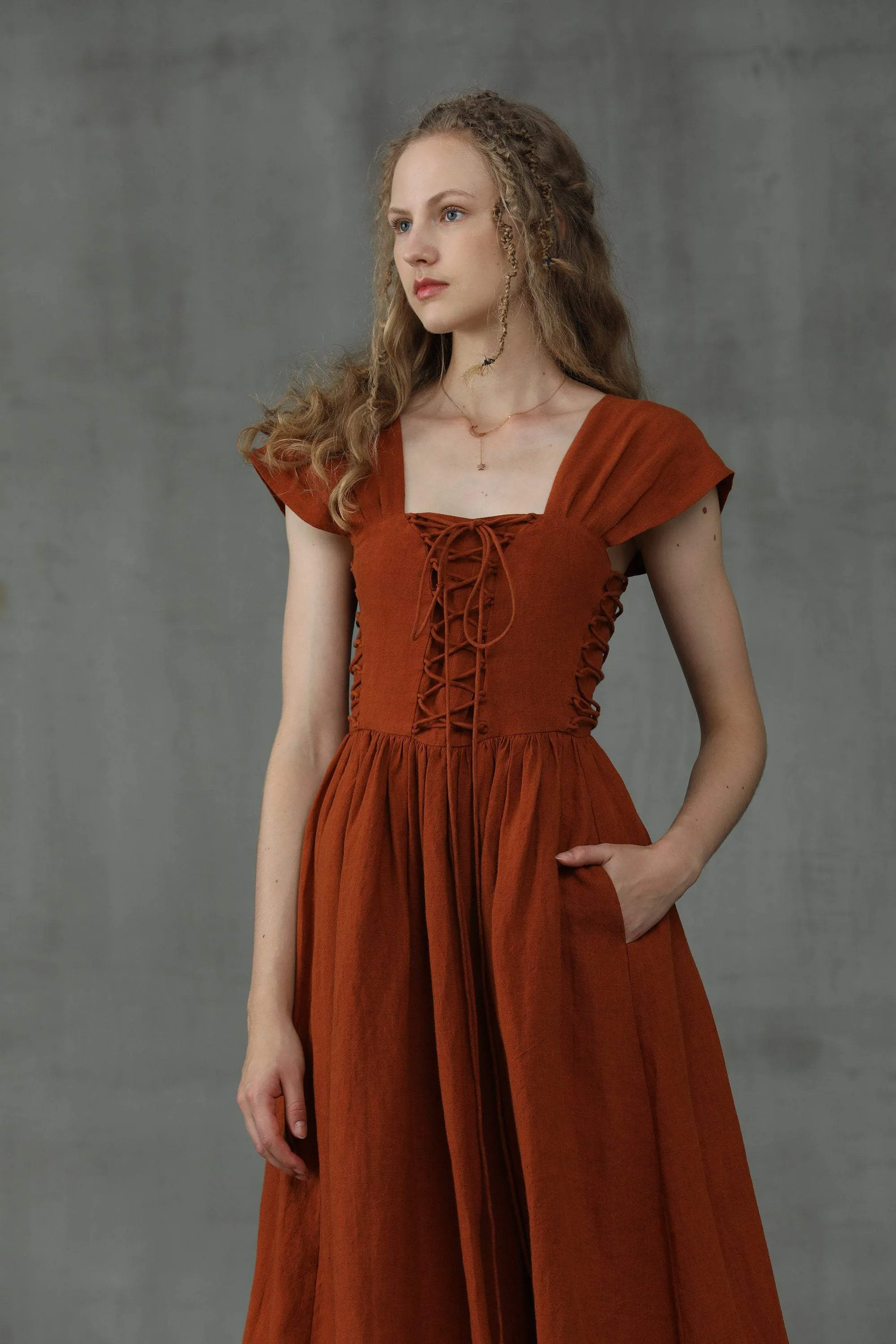 Christmas Glory 33 | Front Lace-up Dress