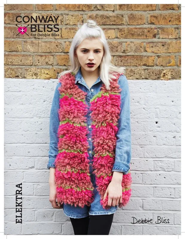 Conway   Bliss for Debbie Bliss Elektra Loop Stitch Gilet Pattern