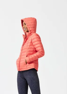 Coral Duck Down Puffer Jacket